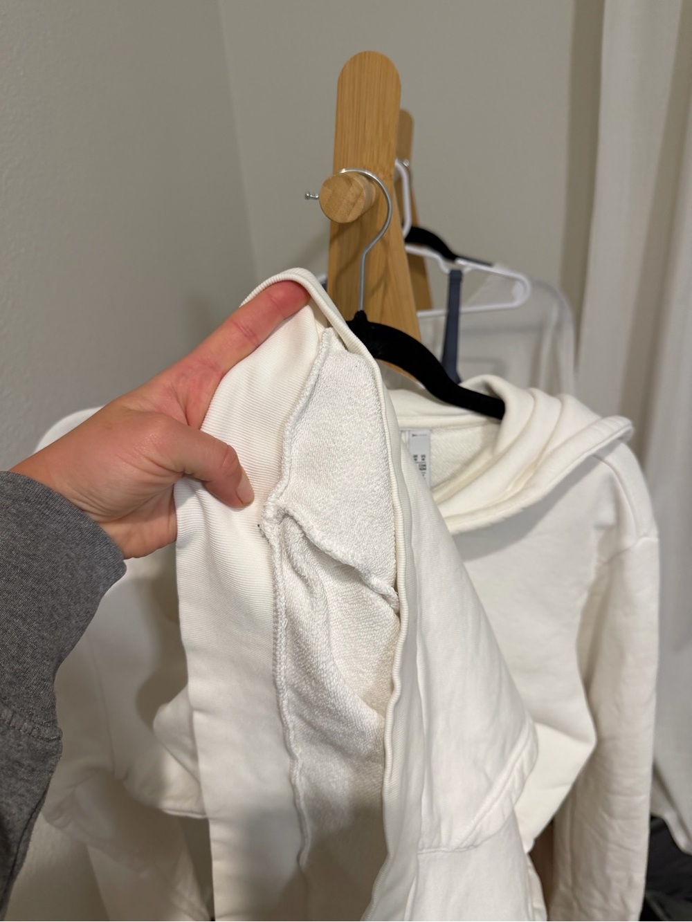 adidas White Hoodie with Black Trefoil Logo - Picture 2 of 4